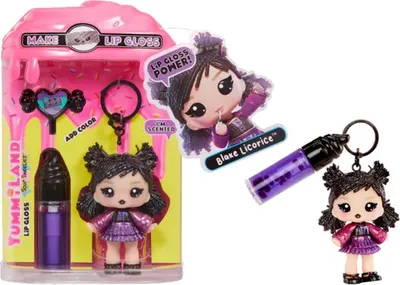 Zdjęcie produktu dla MGA Entertainment Yummiland Lip Gloss Doll Sour Sweeties - Blake Licorice, Mini lalka, Damski, 4 lat(a), Chłopak, dziewczyna, Wielobarwny