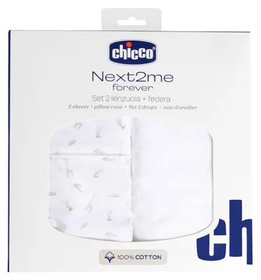 Obrázek produktu pro Prostěradlo Next2Me Forever G/D+P, vzor "cloud" - Chicco
