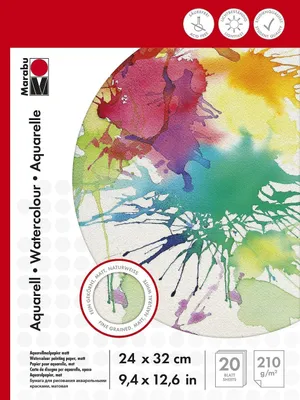 Productafbeelding van Marabu Aquarelblok, 240 x 320 mm, 210 g/m², 20 vellen