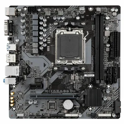 Produktbild von GIGABYTE A620M S2H Motherboard - Unterstützt AMD Ryzen 8000 CPUs, 5+2+2 Phasen Digital VRM, bis zu 7200MHz DDR5 (OC), 1xPCIe 4.0 M.2, GbE LAN, USB 3.2 Gen 1, AMD, Sockel AM5, AMD Ryzen 7000 Series, Sockel AM5, 96 GB, DDR5-SDRAM
