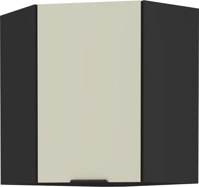 Zdjęcie produktu dla Szafka narożna górna AGAFIJA 1 - 60x60 cm, kaszmir / czarny