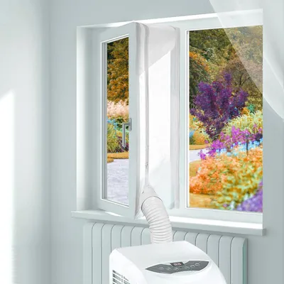 Fensterabdichtung für Klimaanlage, 300 cm, weiß, ohne Bohren