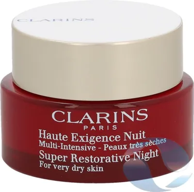 Produktbild von Clarins Super Restorative Night Cream, Nachtcreme, Frauen, Sehr trockene Haut, Gesicht, Anti-Mitesser, Feuchtigkeitsspendend, Anheben, Feuchtigkeitsspendend, Nährend, Nachfüllen, Glanz, 50+ Jahr(e)