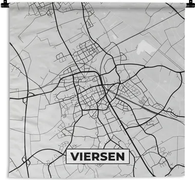 Produktbild von MuchoWow® Wandteppich Wandbehang Karte - Viersen - Karte - Deutschland 150x150 cm Tapisserie Dekoration Wandtuch - Wohnaccessoires - Modernes