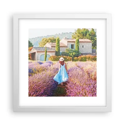 Produktbild von Gerahmtes Poster - Weißer Rahmen - Boho Heidekraut Frau - 30x30 cm - Wand Bild - Wanddeko - Wandbilder - Kunstposter - Wandposter - Bilderrahmen - Bilder - Kunstdruck - P2WAC30x30-4420