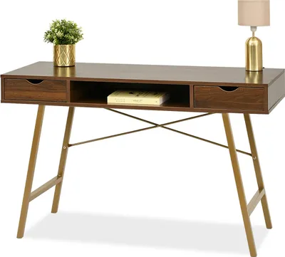 Image de Bureau DEVON - or / noyer