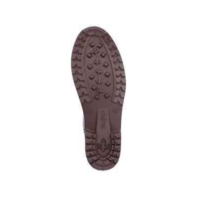 Produktbild von Rieker Damen Stiefelette Gummistiefel glänzend gezacktes Sohlenprofil P8290, Größe:38 EU, Farbe:Blau