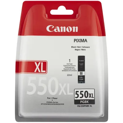 Zdjęcie produktu dla Canon PGI-550XL PGBK w/sec, Wysoka (XL) wydajność, Tusz na bazie pigmentu, 1 szt.