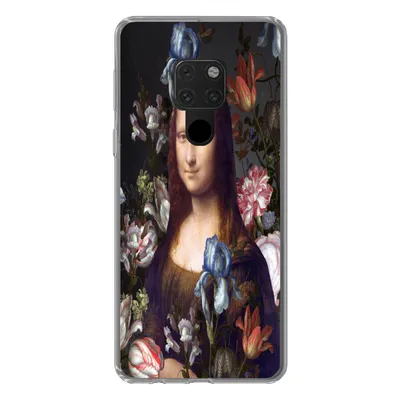 Produktbild von MuchoWow® Handyhülle Schutzhülle Hülle für Huawei P40 Lite Mona Lisa - Da Vinci - Blumen Silikon Softcase Handy Hülle - Handy