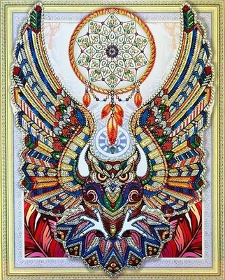 Produktbild von Diamantstickerei Eulenträume 47x57 cm