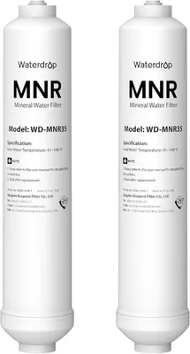 Zdjęcie produktu dla Filtr wody Waterdrop do remineralizacji, 1/4" szybkozłączka do systemu filtracji odwróconej osmozy (2 szt.)