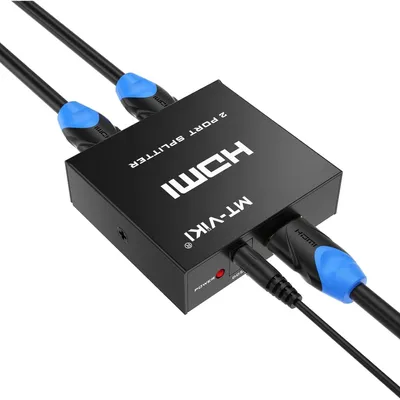 Produktbild von HDMI-Verteiler HDMI-Splitter Videosplitter - 1 auf 2 - 4K 30Hz - 30 m - Metallgehäuse - Für 2 Monitore