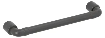 Zdjęcie produktu dla Klamka do mebli wykonana z zamaku, rozstaw otworów 128 mm, wykończenie: matowy, czarny lakier