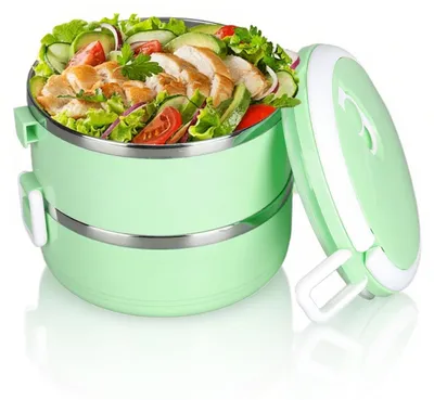 Thermo-Lunchbox 1000 ml, Edelstahl 304, stapelbar, auslaufsicher