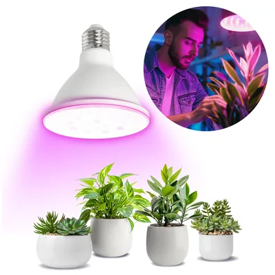 Produktbild von Glühbirne für wachsende Pflanzen LED PLANTY W E27 9W für Wachstum Beleuchtung Weiß