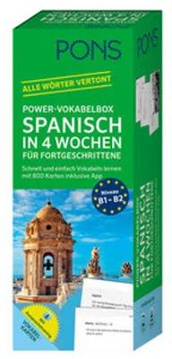 Immagine prodotto di PONS Power-Vokabelbox Spanisch in 4 Wochen für Fortgeschrittene