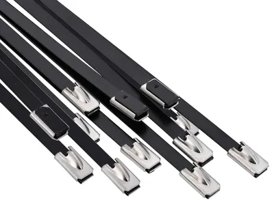 Zdjęcie produktu dla vidaXL Opaski kablowe, 12 sztuk, 4,6 x 400 mm, czarne