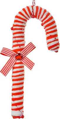 Immagine prodotto di Ornamento natalizio Clayre & Eef bastoncino di zucchero 26 cm rosso bianco plastica