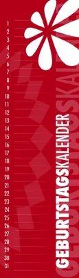 Produktbild von Alpha Edition - Geburtstagskalender Mini, immerwährend, 9,5x33cm, Kalender mit einer Spalte, immerwährendem Kalendarium, klares Design, viel Platz für Einträge und deutsches Kalendarium