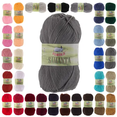 50g Strickgarn Samanta Uni grau