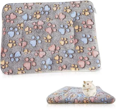 Productafbeelding van Dailygoods - Hamsterbed - 37 x 30 cm - pluche matten - wasbaar - zacht - warm - comfort voor knaagdieren