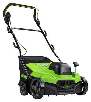 Produktbild von Akku-Vertikutierer Greenworks GD40SC38II 40V – 38 cm Arbeitsbreite, 45 l Fangkorb
