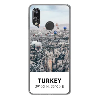 Produktbild von MuchoWow® Handyhülle Schutzhülle Hülle für Huawei P20 Lite (2020) Türkei - Felsen - Luftballons Silikon Softcase Handy Hülle - Kartenhalter