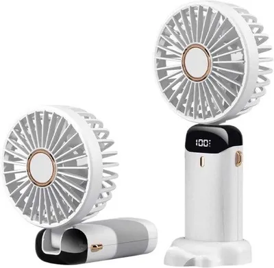 Obrázek produktu pro Mini USB ventilátor, přenosný kancelářský ventilátor, tichý ventilátor do interiéru, ideální pro kempování, domácnost, kancelář, školu a cestování, bílý