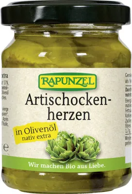 Produktbild von Rapunzel - Artischockenherzen in Olivenöl - 120g