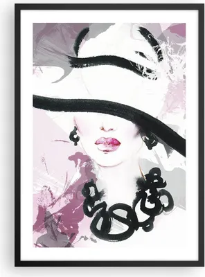 Produktbild von Gerahmtes Poster - Schwarzer Rahmen - Frau Abstraktion - 50x70 cm - Wand Bild - Wanddeko - Wandbilder - Kunstposter - Wandposter - Bilderrahmen - Bilder - Kunstdruck - Wandbild - P2BPA50x70-3690