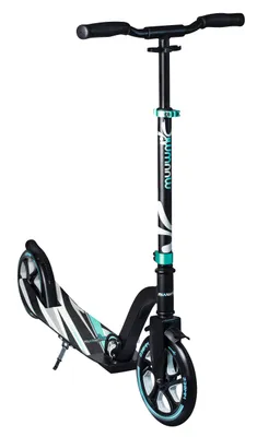 Produktbild von muuwmi Aluminium Scooter Pro – Tretroller, 230/205 mm, ABEC 7, höhenverstellbar, XL-Deck, BMX-Lenker, türkis