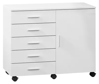 Immagine prodotto di Contenitore mobile con ante | Bianco | 80x40x65 cm