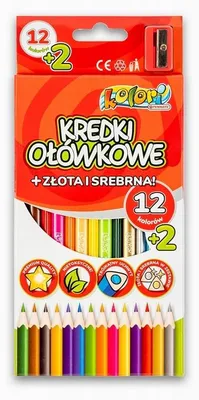 Produktbild von Penmate Dreiecksbuntstifte 12 + 2 mit Spitzer