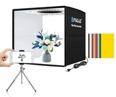 Zdjęcie produktu dla Namiot fotograficzny LED 25X25 cm studio oświetlenie produktów biżuteria