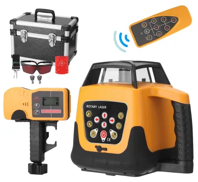 Zdjęcie produktu dla Laserowy niwelator, funkcja automatycznego poziomowania, zasięg 500 m, kolor: żółty