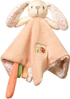 Image de Animal de compagnie avec hochet, Baby Bunny. 25 x 25 cm
