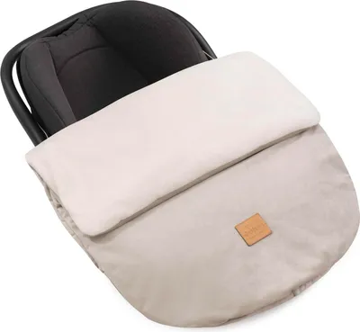 Produktbild von Ecru Plüsch & Ecru Velvet Fußsack für Autositz und Kinderwagen