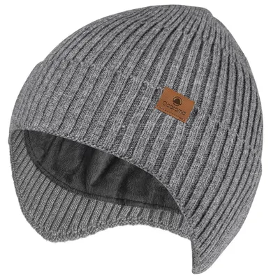 Immagine prodotto di Berretto da sci con paraorecchie, unisex, fodera in pile, taglia unica, grigio