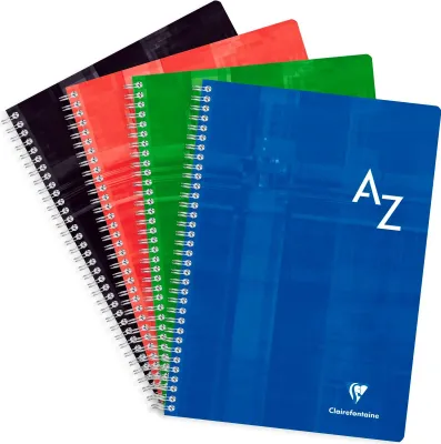 Produktbild von Clairefontaine 5x Adressbuch A4 Doppelspirale, 90 Bl kariert 90g Sortiert 8149C
