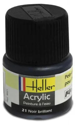 Immagine prodotto di Heller - nero lucido - n. 21 - vernice per modellismo