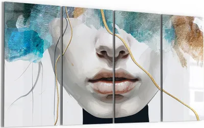 Produktbild von DEQORI Glasbild Echtglas 4x30x60 cm 'Gefühlswirbel' Wandbilder XXL groß