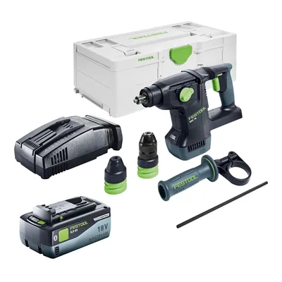 Produktbild von Festool KHC 18 EB-Basic Akku Kombihammer 18 V 2,6 J SDS-Plus Brushless + 1x Akku 8,0 Ah + Schnellladegerät + Systainer