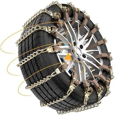 Obrázek produktu pro Sada 10 sněhových řetězů – univerzální – protiskluzové – 155–265 mm