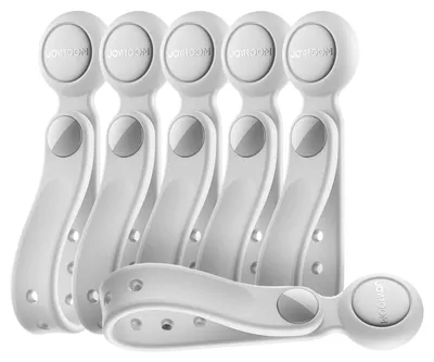 Produktbild von Joyroom 6x Silikon-Kabelbinder, magnetisch, weiß