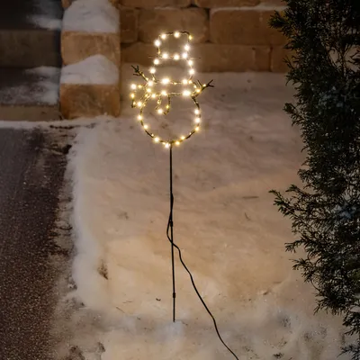 Produktbild von esotec Solar Gartenstecker Schneemann, höhenverstellbare Weihnachtsdeko 103403