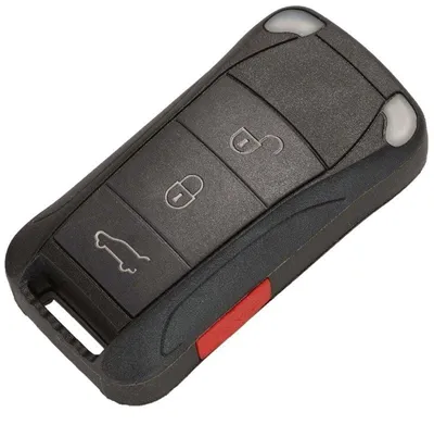 Obrázek produktu pro Kompletní auto klíč Techstar® kompatibilní s Porsche Cayenne 2003-2011, 3 + 1 tlačítek, černá