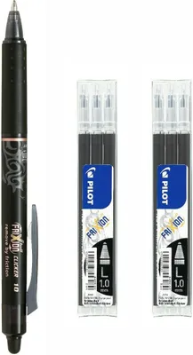 Produktbild von Frixion Clicker 1.0 schwarz + 6 Ersatzminen schwarz