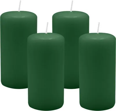 Produktbild von 4er Set Adventskranzkerzen Fairway Grün Ø 50 x 100 mm