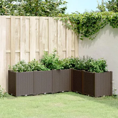 Obrázek produktu pro Zahradní truhlík světle šedý pp Hnědá / 160 x 120 x 53 cm