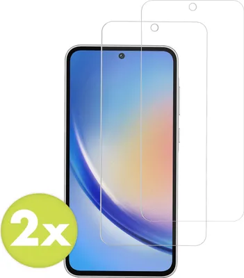 Immagine prodotto di Samsung Galaxy A35 Screenprotector: Pellicola protettiva in vetro Accezz 2 pack - Trasparente